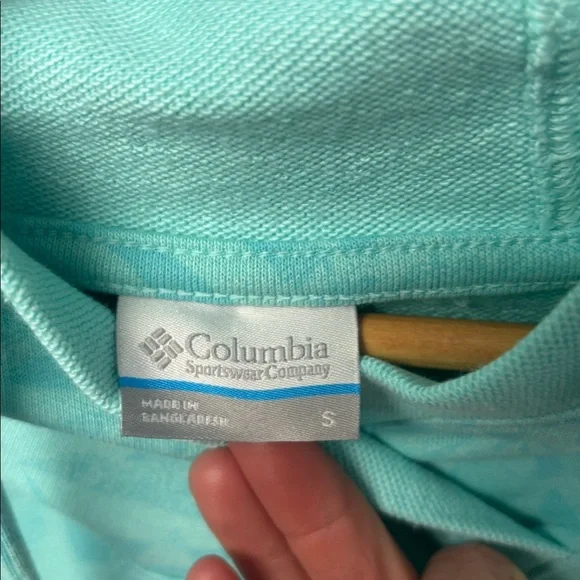 NWT Columbia Women’s S PFG Slack Water French Terry Hoodie in Aqua Foliage - Picture 3 of 12